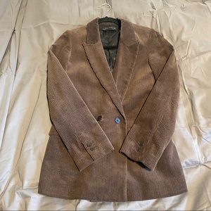 Zara oversized brown corduroy blazer